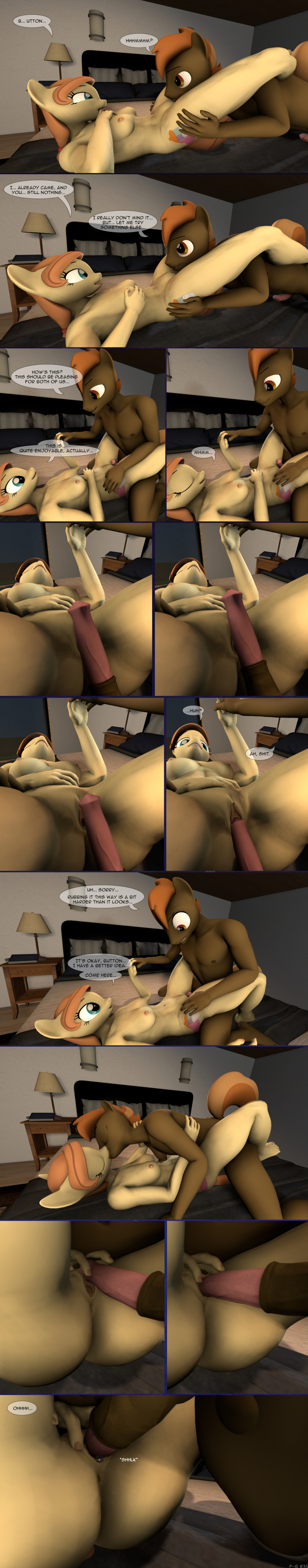 3d_(artwork) absurd_res animal_genitalia animal_penis anthro bed breasts button_mash_(mlp) comic cream_heart_(mlp) cunnilingus dialogue digital_media_(artwork) duo equid equine equine_genitalia equine_penis fan_character female friendship_is_magic furniture genitals hand_holding hasbro hi_res horse incest_(lore) long_image male male/female mammal mother mother_and_child mother_and_son my_little_pony oral parent parent_and_child penetration penis pony pussy sex son spud-arts tall_image vaginal vaginal_penetration