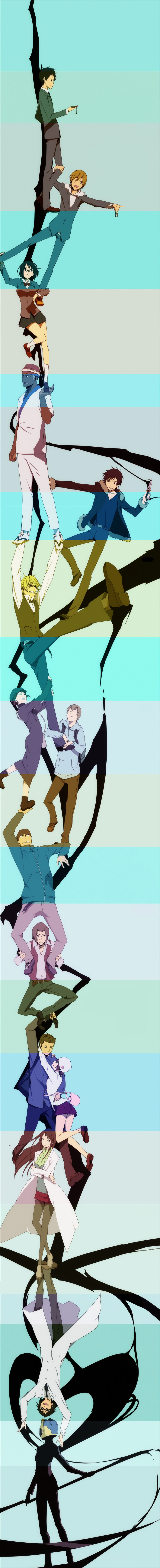 6+boys absurdres celty_sturluson durarara!! everyone harima_mika heiwajima_shizuo highres incredibly_absurdres kadota_kyouhei karisawa_erika kida_masaomi kishitani_shinra long_image multiple_boys multiple_girls orihara_izaya ryuugamine_mikado simon_brezhnev sonohara_anri tall_image togusa_saburou yagiri_namie yagiri_seiji yumasaki_walker