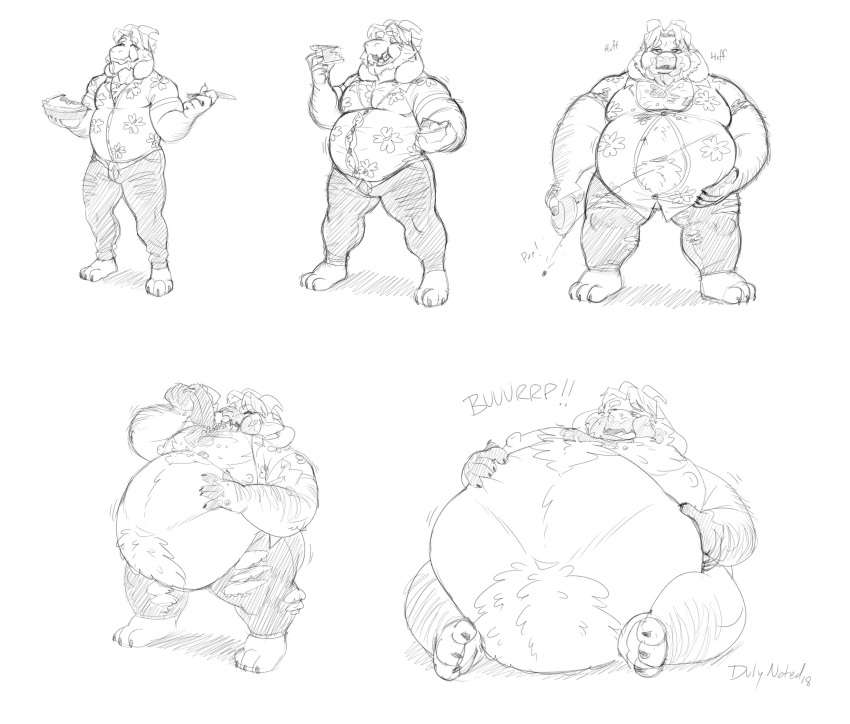 2018 absurd_res anthro arm_hair asgore_dreemurr basic_sequence beard belly big_belly big_nipples blonde_hair body_hair boss_monster bovid burping caprine dessert duly_noted facial_hair five_frame_image five_frame_sequence food goat hair hand_on_stomach hi_res horn leg_hair long_ears male mammal mature_anthro mature_male monochrome moobs multi_frame_sequence musclegut muscular muscular_anthro muscular_male navel nipples obese obese_anthro obese_male overweight overweight_anthro overweight_male pecs pie sequence sitting solo undertale undertale_(series) weight_gain