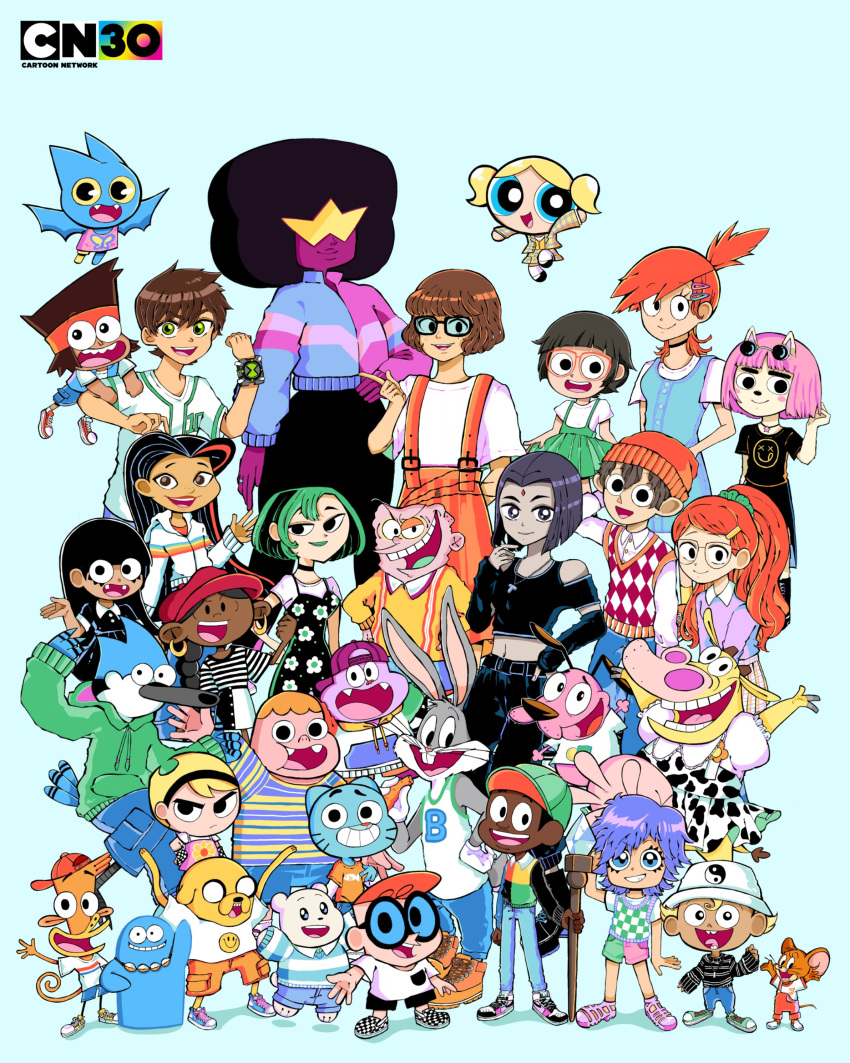 6+boys 6+girls abigail_lincoln absurdres adorabat adventure_time aged_down anniversary ben_10 benjamin_kirby_tennyson blooregard_q_kazoo blue_background boots bubbles_(ppg) bugs_bunny camp_lazlo cartoon_network charlene_(victor_and_valentino) chloe_park chowder_(character) chowder_(series) clarence clarence_wendle codename:_kids_next_door commentary commission company_connection company_name courage_(character) courage_the_cowardly_dog cow_&amp;_chicken cow_(cow_&amp;_chicken) craig_of_the_creek craig_williams danishi dc_comics dexter dexter's_laboratory dress ed_edd_n_eddy eddy_(ed_edd_n_eddy) english_commentary flapjack foster's_home_for_imaginary_friends frankie_foster garnet_(steven_universe) gumball_watterson gwen_(total_drama) hi_hi_puffy_amiyumi highres ice_bear_(we_bare_bears) infinity_train jacket jake_the_dog jerry_(tom_and_jerry) jewelry juniper_lee k.o._(ok_k.o.!) lazlo_(camp_lazlo) logo looney_tunes mandy_(grim_adventures) mao_mao:_heroes_of_pure_heart mordecai_(regular_show) multicolored_clothes multicolored_jacket multicolored_shirt multicolored_shorts multicolored_skirt multicolored_vest multiple_boys multiple_girls necklace ok_k.o.!_let's_be_heroes over_the_garden_wall pants powerpuff_girls raven_(dc) regular_show scooby-doo second-party_source shirt shoes shorts simple_background skirt sleeveless sleeveless_shirt staff steven_universe summer_camp_island susie_mccallister suspender_skirt suspenders sweater_vest t-shirt teen_titans the_amazing_world_of_gumball the_grim_adventures_of_billy_&amp;_mandy the_life_&amp;_times_of_juniper_lee the_marvelous_misadventures_of_flapjack tom_and_jerry toon_(style) total_drama tulip_olsen velma_dace_dinkley victor_and_valentino we_bare_bears wirt_(over_the_garden_wall) yoshimura_yumi