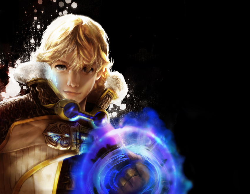 blonde_hair final_fantasy final_fantasy_crystal_chronicles goggles layle magic male_focus official_art smile solo