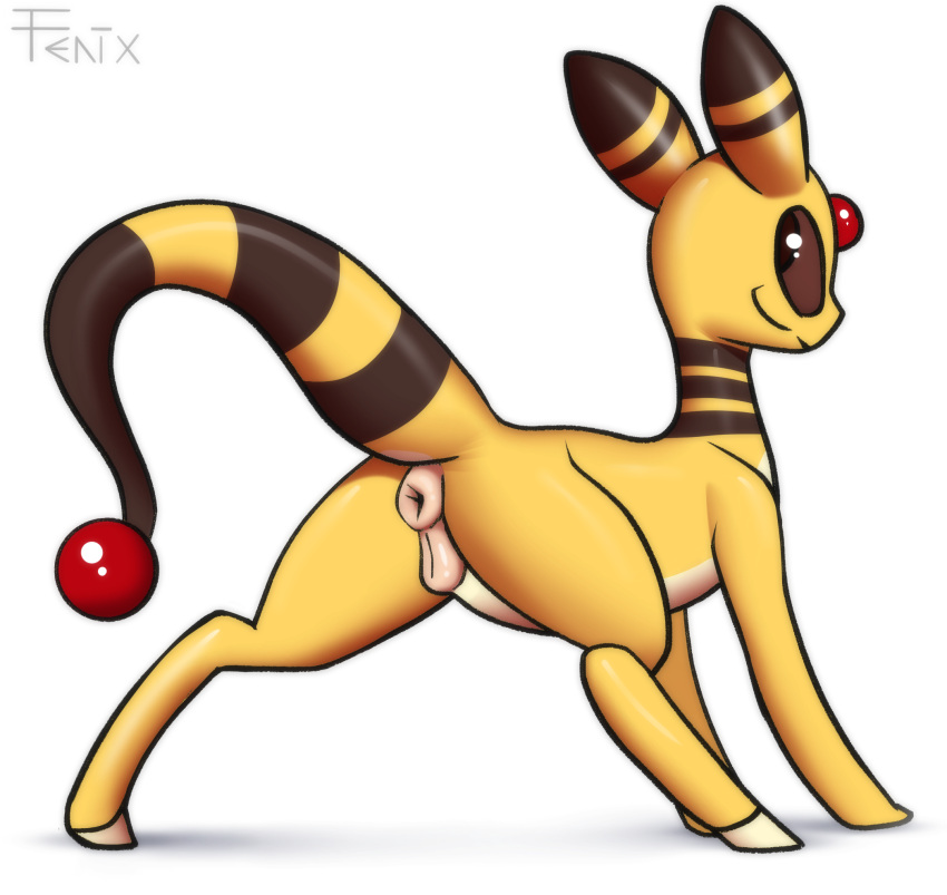 all_fours ampharos anus bellewether_(ampharos) butt female fenixdust feral generation_2_pokemon genitals hi_res looking_back nintendo plump_labia pokemon pokemon_(species) presenting presenting_hindquarters puffy_anus pussy quadruped solo