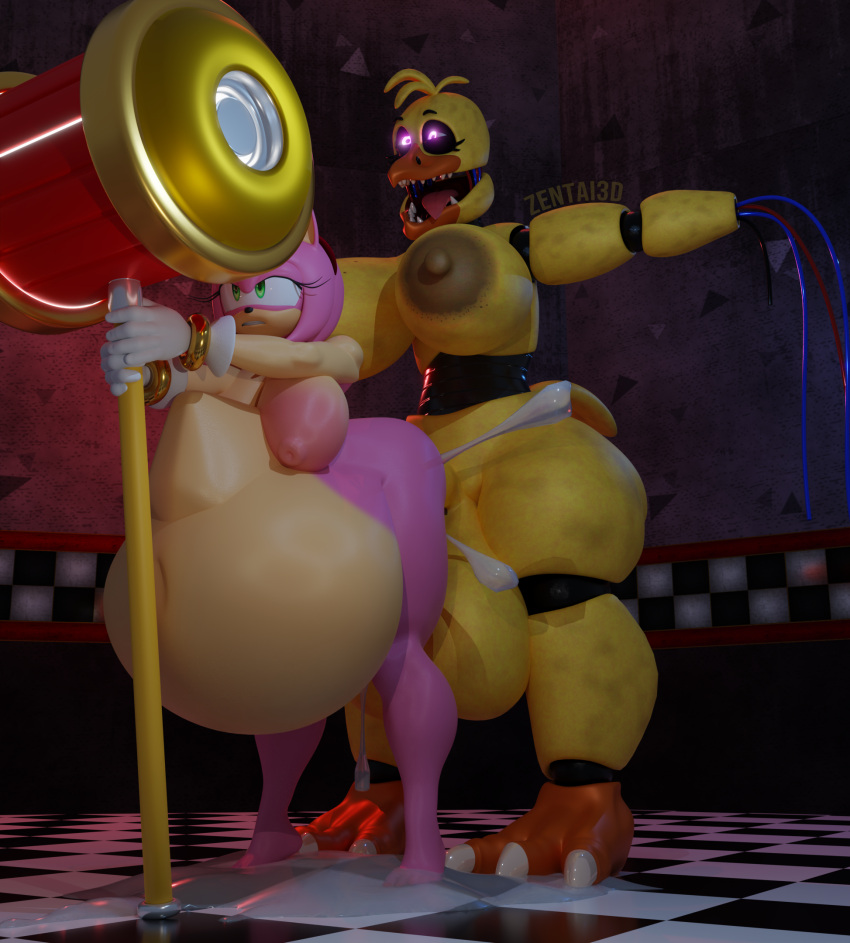 2023 3_toes 3d_(artwork) 5_toes amy_rose animatronic anthro areola avian balls belly big_balls big_belly big_breasts big_penis bird bodily_fluids breasts brown_areola brown_nipples chicken cum cum_inflation cum_inside cum_on_ground digital_media_(artwork) duo eulipotyphlan feet female female_penetrated five_nights_at_freddy's five_nights_at_freddy's_2 galliform gallus_(genus) genital_fluids genitals glowing glowing_eyes green_eyes gynomorph gynomorph/female gynomorph_penetrating gynomorph_penetrating_female hammer hedgehog hi_res humanoid_genitalia humanoid_penis inflation intersex intersex/female intersex_penetrating intersex_penetrating_female machine mammal nipples nude penetration penis phasianid pink_areola pink_body pink_nipples precum robot scottgames sega sex sonic_the_hedgehog_(series) standing toes tools withered_chica_(fnaf) yellow_body zentaisfm