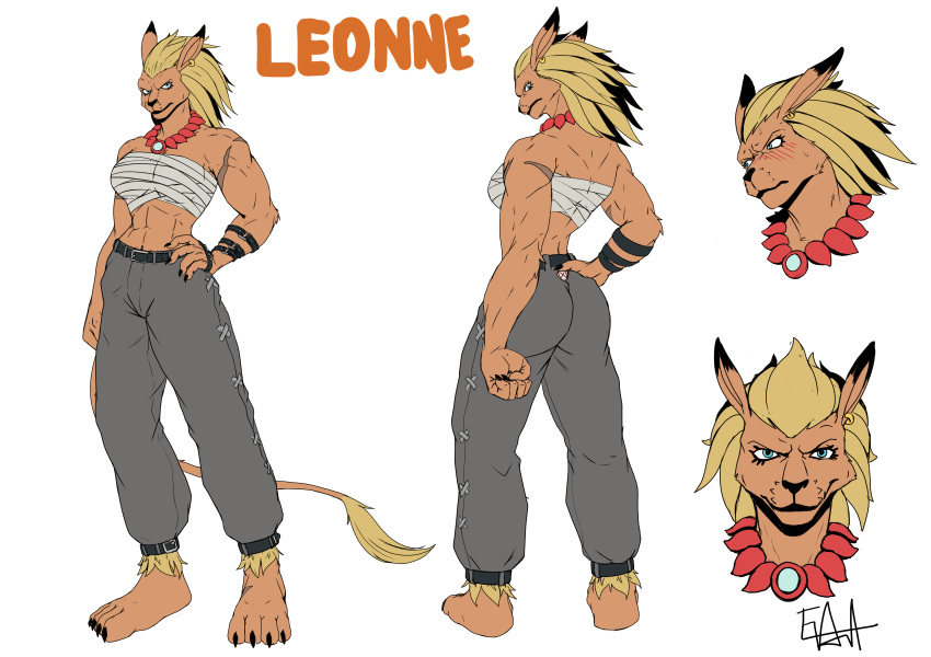 absurd_res bandai_namco crossgender digimon digimon_(species) ergoruz female hi_res leomon model_sheet