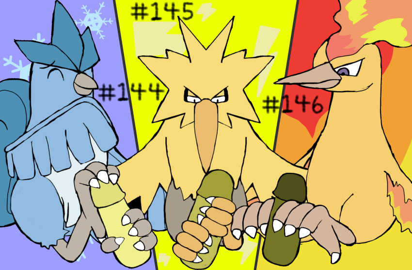 ambiguous_gender articuno beak digital_media_(artwork) erection feathers feet feral fire foot_fetish foot_play footjob generation_1_pokemon genitals group hashtag hi_res id_number legendary_birds legendary_pokemon legendary_trio male moltres nintendo number penis pokemon pokemon_(species) secretsableye sex text toes zapdos