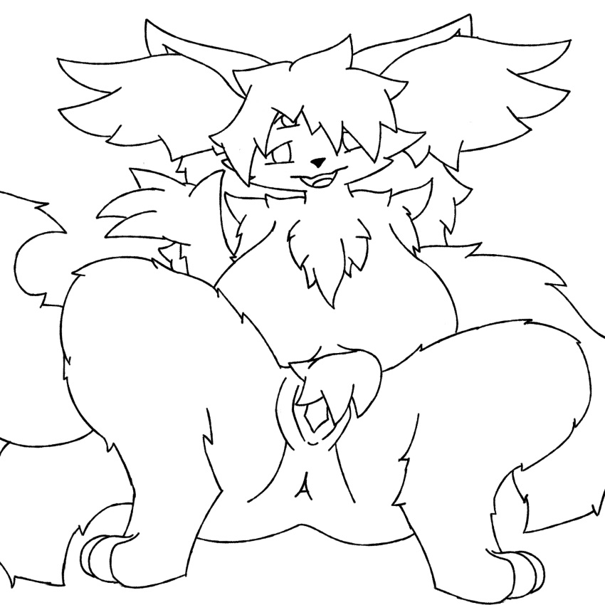 1:1 3_eyes 3_tails anthro anus big_breasts big_hair biped braixen breasts chest_tuft female fluffy generation_6_pokemon genitals hair hi_res inner_ear_fluff inviting lilya_nida long_hair looking_at_viewer multi_eye multi_tail nintendo open_mouth paws pokemon pokemon_(species) pussy solo spread_legs spread_pussy spreading tail tammy_(lilya_nida) thick_thighs tuft wide_hips
