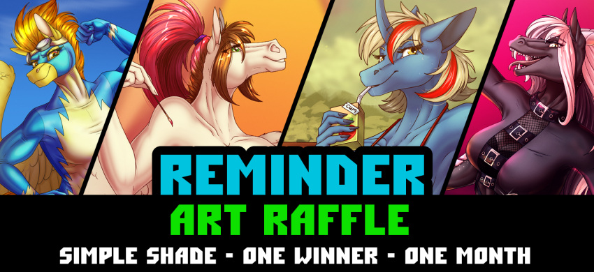 anthro art_raffle away digital_media_(artwork) equid equine feral gift horse mammal pony prize raffle solo sunny_way