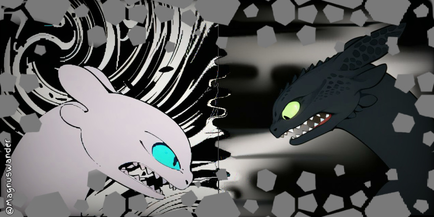 dragon dreamworks duo female feral how_to_train_your_dragon magnuswander male male/female nubless toothless