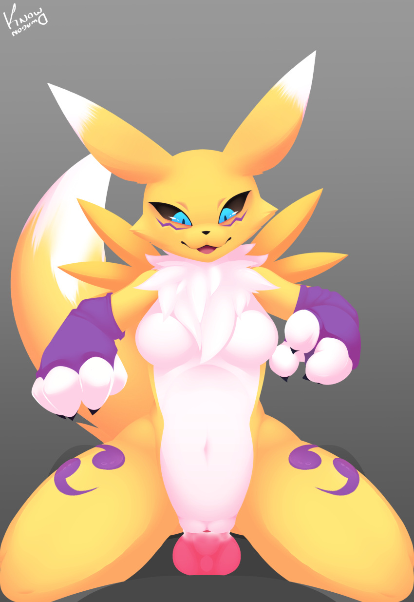 absurd_res anthro bandai_namco digimon digimon_(species) duo female feral first_person_view hi_res knowdwagon male male/female renamon