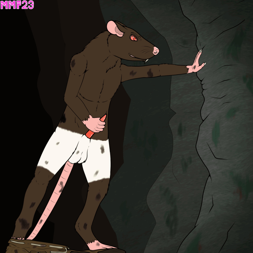 animated anthro bodily_fluids bottomwear cave clothing cum dirt genital_fluids grease hi_res male mammal masturbation mechanical_monster_factory murid murine oil orgasm pants rat rodent skaven solo warhammer_(franchise)