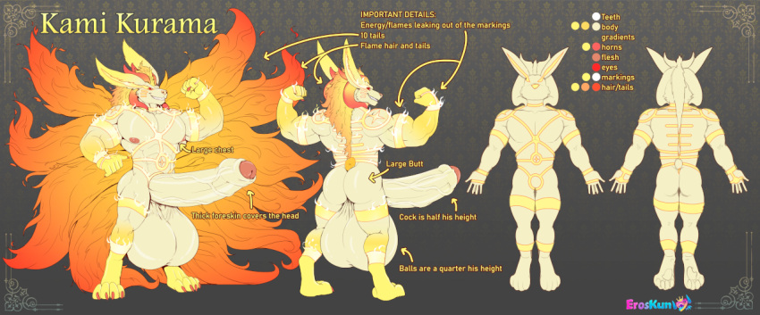 9_tails abs alternate_version_at_source anthro balls biceps big_balls big_butt big_penis butt canid canine eroskun fan_character fire flaming_tail fox genitals huge_balls huge_penis hyper hyper_balls hyper_genitalia hyper_penis kami_kurama kurama male mammal model_sheet multi_tail muscular muscular_anthro muscular_male naruto pecs penis saggy_balls signature solo tail tailed_beast vein veiny_penis