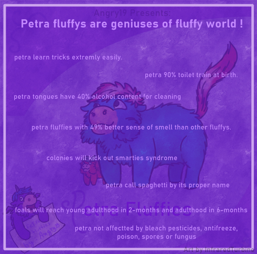 ambiguous_gender beach blue_body blue_fur blue_hair english_text equid equine feral fluffy_pony fluffy_pony_(species) fur green_hair group hair horn infraredturbine mammal purple_body purple_fur red_body red_fur red_hair seaside stats sun text trio unicorn