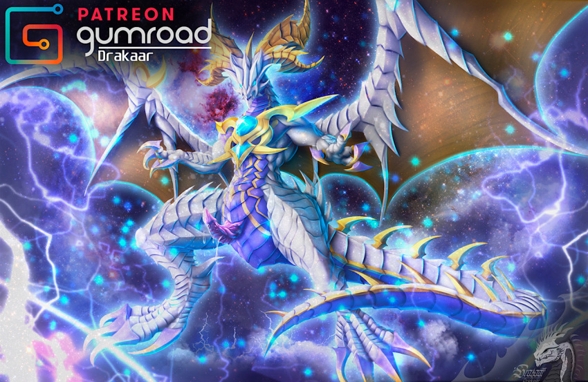 bahamut bodily_fluids claws cum cygames detailed_background digital_media_(artwork) dragalia_lost dragon drakaar elysium_(dragalia_lost) erection feral genital_fluids genitals horn leaking_cum male membrane_(anatomy) membranous_wings muscular muscular_male nintendo nude open_mouth penis presenting reptile ridged_penis scales scalie sex slit solo tail unusual_anatomy unusual_genitalia unusual_penis video_games white_body wings