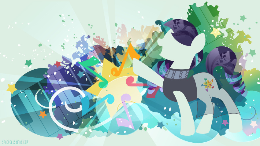 16:9 4k absurd_res clothing coloratura_(mlp) cutie_mark earth_pony equid equine female friendship_is_magic hair hasbro hi_res horse mammal musical_note my_little_pony pony sambaneko silhouette veil wallpaper widescreen