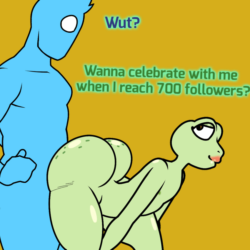 amphibian amphibian_humanoid animal_humanoid animated anthro big_butt big_muscles blue_body blue_hair blue_skin butt duo faceless flirting freckles freckles_on_butt freckles_on_thighs frog frog_humanoid girly green_body green_skin hair hi_res hidrobandis huge_butt huge_eyes humanoid hybrid lips lipstick looking_at_another looking_at_partner looking_back looking_confused looking_pleasured looking_up makeup male male/male muscular no_pupils noseless nude papriko paps_(papriko) slime tagme teasing text thick_lips thick_thighs white_eyes wide_hips