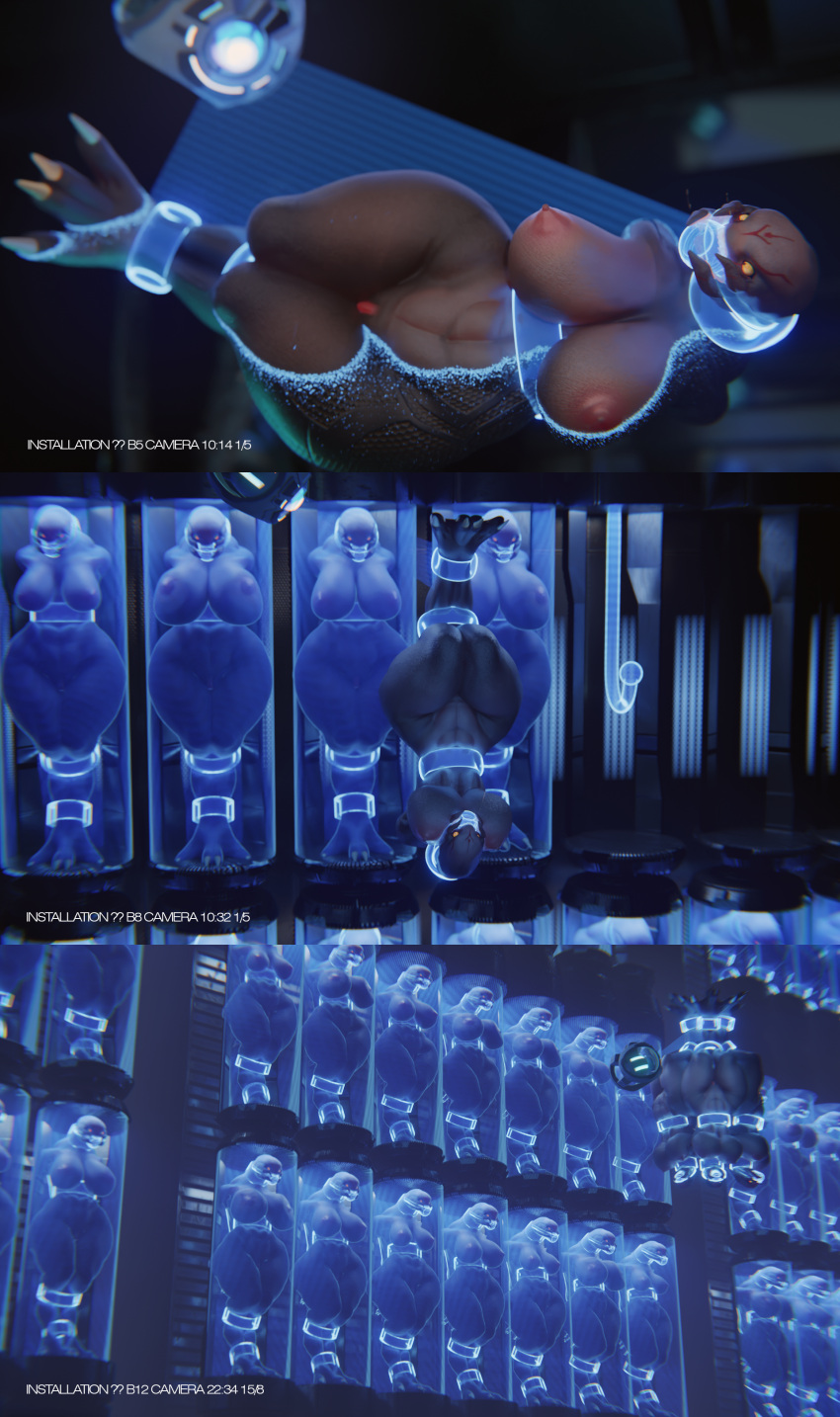 absurd_res alien bdsm bodily_fluids bondage bound breasts butt defeated female forced genital_fluids genitals ghostoast group halo_(series) hi_res humanoid microsoft sangheili xbox_game_studios