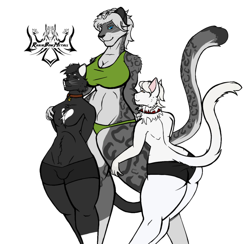 anthro anz_(snoutdevout) bedroom_eyes big_butt big_dom_small_sub breasts bulge butt clothed clothing collar curvy_figure cutie_mark domestic_cat dominant dominant_female felid feline felis female female_pred fur fur_markings girly group hasbro hi_res hourglass_figure idalia_(rhainbowmetall) imminent_vore larger_female leopard looking_at_another male male/female male_prey mammal markings multicolored_body multicolored_fur my_little_pony narrowed_eyes niko_(marley_n_friends) pantherine panties partially_clothed predator/prey raised_tail rhainbowmetall seductive size_difference smile snow_leopard story story_in_description submissive submissive_male tail thick_thighs thighs trio tuxedo_cat underwear