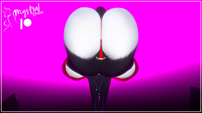 3d_(artwork) anthro bear bent_over big_butt butt clothing digital_media_(artwork) female fur giant_panda hi_res mammal multicolored_body multicolored_fur mystralhema praise_da_booty_(meme) red_clothing red_thong red_underwear second_life solo thong two_tone_body two_tone_fur underwear