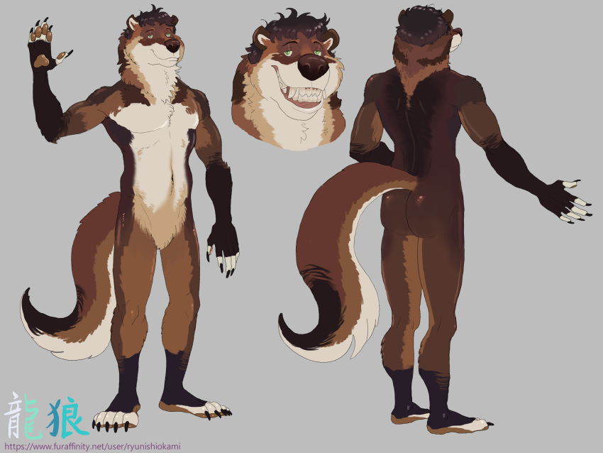 absurd_res anthro bear canid canine canis hi_res hybrid male mammal ryunishi_okami solo wolf