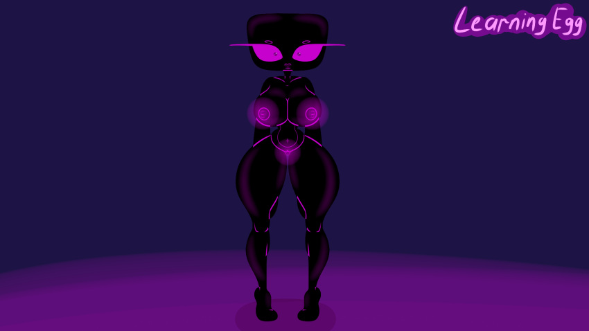 animated anthro bestiality big_butt breasts butt clothing endergirl enderman female feral hi_res learningeg microsoft minecraft mojang monster rubber rubber_clothing rubber_suit solo tight_clothing xbox_game_studios