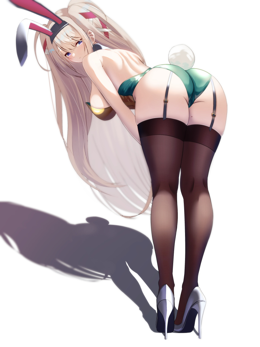 1girl azur_lane full_body gorizia_(azur_lane) highres playboy_bunny shadow standing tako-san_wiener_(takosanuma) thighs