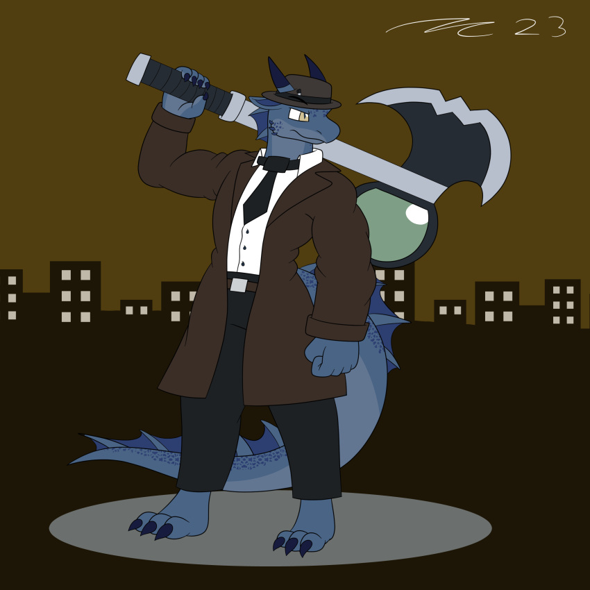 absurd_res character detective dragon dragonborn_(disambiguation) dungeons_and_dragons hasbro hi_res mac-daddy male noir wizards_of_the_coast