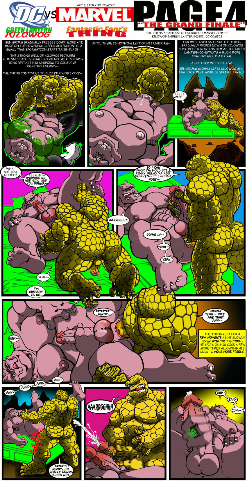 2011 absurd_res alien anal anal_penetration balls bodily_fluids bolovaxian clothing comic cum cumshot duo ejaculation elemental_creature elemental_humanoid fellatio genital_fluids genitals hi_res humanoid humanoid_genitalia humanoid_penis kilowog male male/male masturbation mineral_fauna mineral_humanoid nude oral orgasm orgasm_face penetration penile penile_masturbation penile_penetration penis penis_in_ass rock rock_creature rock_humanoid sex speech_bubble the_thing_(marvel) tomcat_(artist) undressing