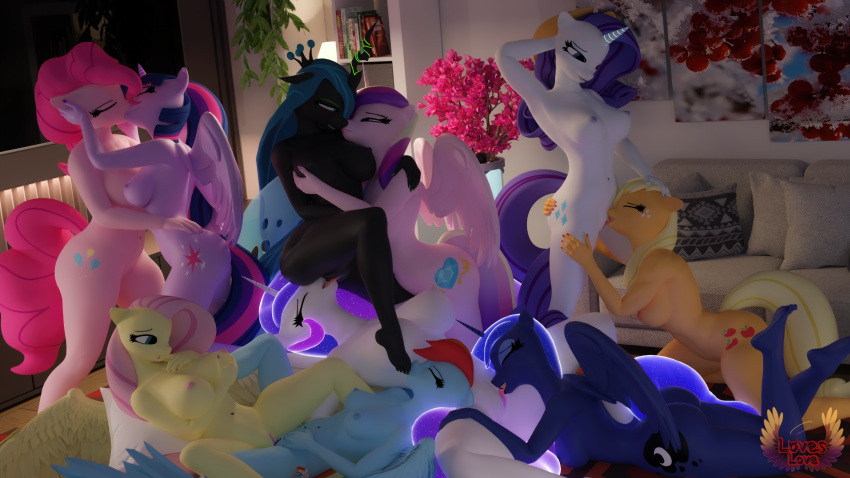 3d_(artwork) absurd_res applejack_(mlp) arthropod big_breasts breast_size_difference breasts changeling cunnilingus digital_media_(artwork) equid equine feet female female/female fluttershy_(mlp) foot_fetish foot_in_mouth foot_play foot_suck friendship_is_magic genitals group group_sex hasbro hi_res horn incest_(lore) kissing licking loveslove mammal my_little_pony nipples nude oral pegasus pinkie_pie_(mlp) princess_cadance_(mlp) princess_celestia_(mlp) princess_luna_(mlp) princess_twilight_sparkle_(mlp) pussy queen_chrysalis_(mlp) rainbow_dash_(mlp) rarity_(mlp) sex sibling sister sisters sucking toe_in_mouth toe_suck toes tongue tongue_out tribadism unicorn vaginal winged_unicorn wings