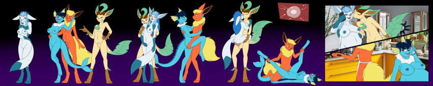 absurd_res after_transformation anthro bedroom_eyes bodily_fluids breasts comic cum cum_in_pussy cum_inside duo eeveelution eye_contact female female_penetrated flareon generation_1_pokemon generation_4_pokemon genital_fluids glaceon gradient_background group hand_on_breast hi_res kissing leafeon long_image looking_at_another looking_pleasured male male/female male_penetrating male_penetrating_female narrowed_eyes nintendo nipple_fetish nipple_play ovum penetration penile penile_penetration phone_call pokemon pokemon_(species) pregnant pregnant_female seductive sex simple_background sperm_cell tomek1000 vaginal vaginal_penetration vaporeon wide_image