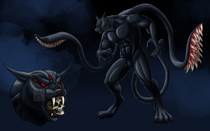 absurd_res anthro displacer_beast dungeons_and_dragons fantasy feral hasbro hi_res humanoid laudrawin male panthera roleplay_character solo taur wizards_of_the_coast