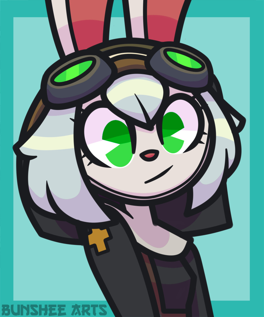 absurd_res anthro bunshee_arts eyewear female goggles hi_res lagomorph leporid mammal rabbit sneaky_bun_(niking) solo