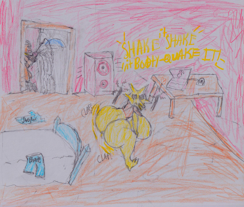 abstract_background alakazam anthro apartment armor ass_clapping automatic_door balls bandanna bed bedroom bedroom_eyes big_balls big_breasts big_butt big_penis bodily_fluids body_armor bottomwear bottomwear_down breasts bubble_butt butt clothed clothing colored_sketch computer crouching cum cum_on_door cum_on_wall cum_on_window cumshot cutlery dancing discarded_clothing duo ejaculation excited fan_character fanfic_art fanfiction female furniture generation_1_pokemon genital_fluids genitals hentaifly hi_res high_tech huge_breasts huge_butt huge_penis human humanoid ian_(hentaifly) interspecies inverted_nipples itunes kerchief kitchen_utensils laptop looking_back lyrics male male/female mammal masturbation motion_lines music music_player narrowed_eyes nintendo nipples no_underwear pants pants_down partially_clothed penis pokemon pokemon_(species) pokephilia recording sami_(hentaifly) seductive sexy_cloths sketch sliding_door smile sounding_rod speaker spoon superpowers teasing telekinesis tools traditional_media_(artwork) twerking video_recording voyeur