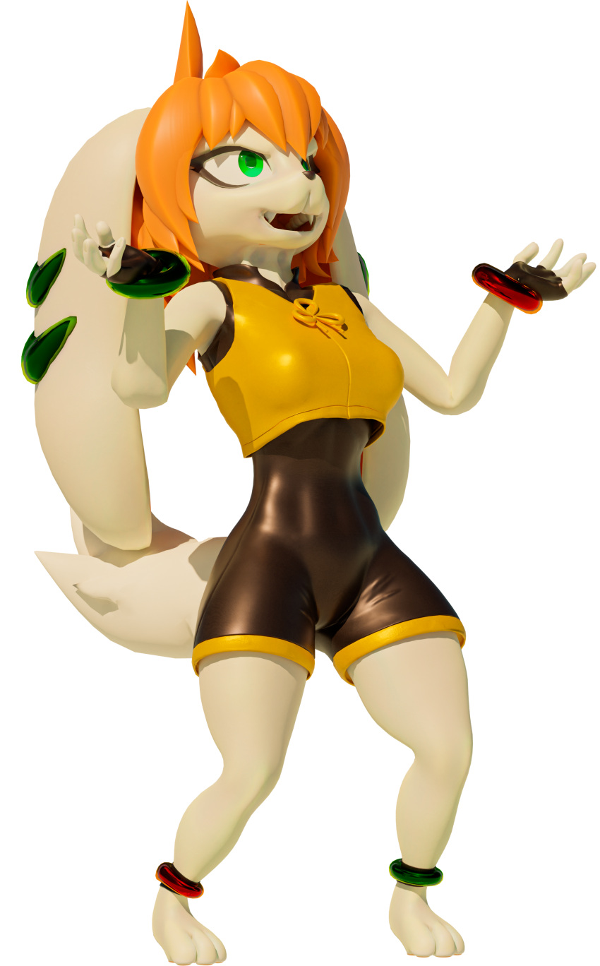 absurd_res anthro canid canine canis clothing domestic_dog female fingers freedom_planet fur galaxytrail gloves green_eyes hair handwear hi_res hunting_dog invalid_background mammal milla_basset orange_hair paws scent_hound sfxlompad solo