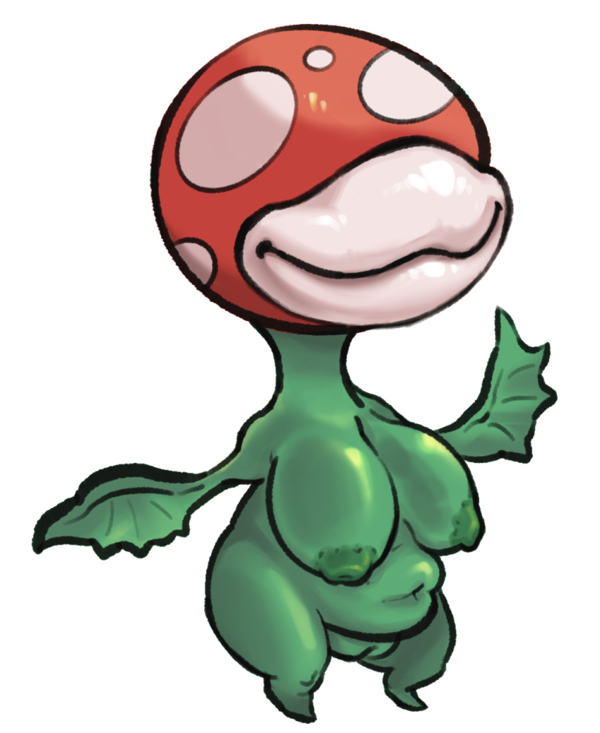 anthro big_breasts breasts elemental_creature elemental_humanoid female flora_fauna hi_res humanoid lips mario_bros nekopuoo nintendo piranha_plant plant plant_humanoid solo