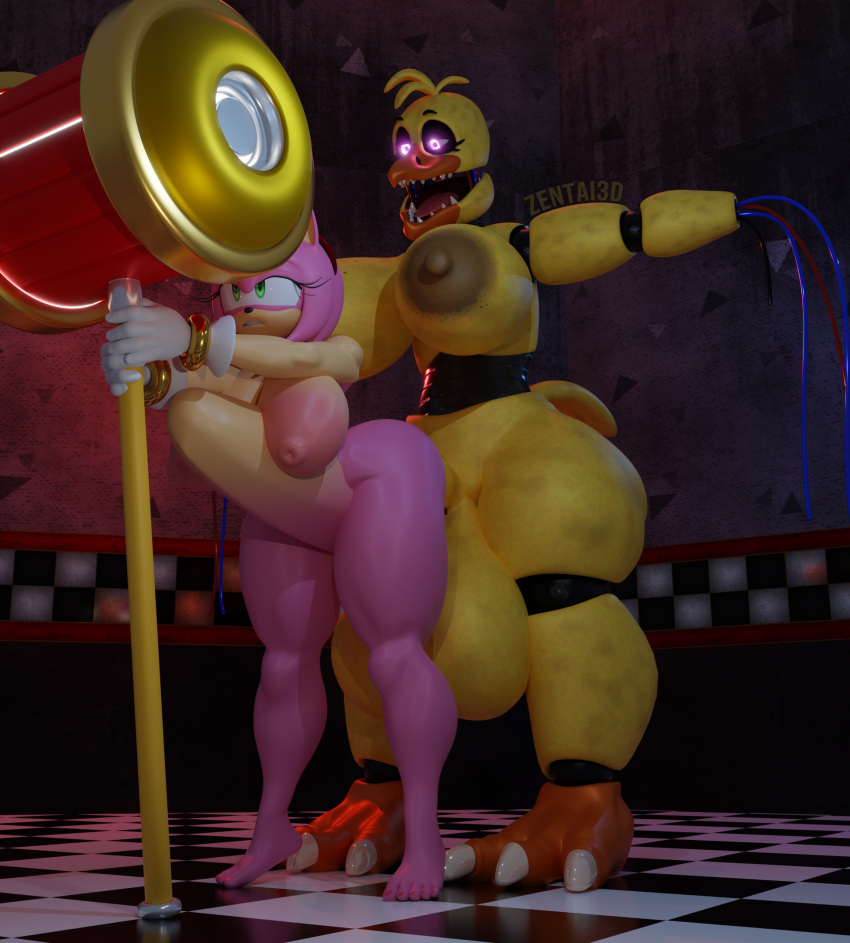2023 3_toes 3d_(artwork) 5_toes amy_rose animatronic anthro areola avian balls big_balls big_breasts bird bodily_fluids breasts brown_areola brown_nipples chicken digital_media_(artwork) duo eulipotyphlan feet female female_penetrated five_nights_at_freddy's five_nights_at_freddy's_2 galliform gallus_(genus) genital_fluids genitals glowing glowing_eyes green_eyes gynomorph gynomorph/female gynomorph_penetrating gynomorph_penetrating_female hammer hedgehog hi_res humanoid_genitalia humanoid_penis intersex intersex/female intersex_penetrating intersex_penetrating_female machine mammal nipples nude penetration penis phasianid pink_areola pink_body pink_nipples precum robot scottgames sega sex sonic_the_hedgehog_(series) standing toes tools withered_chica_(fnaf) yellow_body zentaisfm