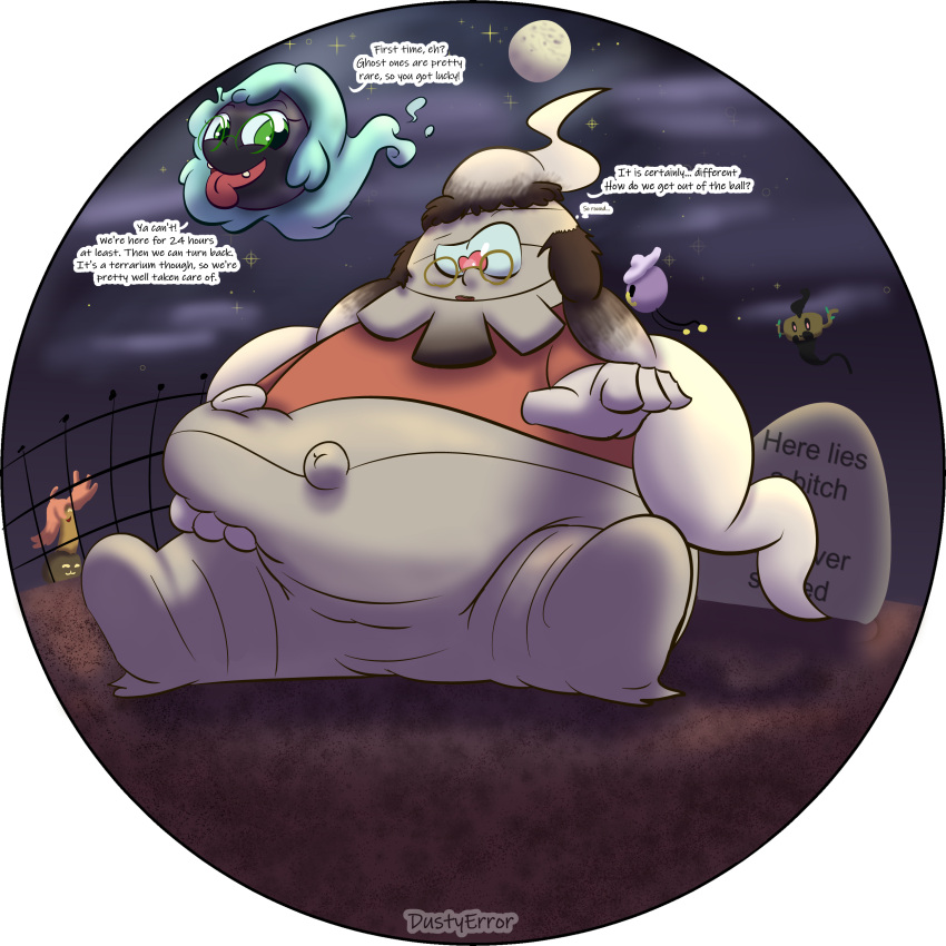 absurd_res dusclops gain generation_3_pokemon ghastly hi_res nintendo obese overweight pokemon pokemon_(species) transformation weights