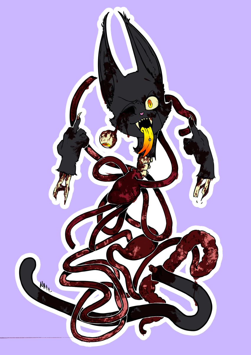 ambiguous_gender anthro domestic_cat felid feline felis gore gore_focus guts hi_res mammal natt333 organs solo