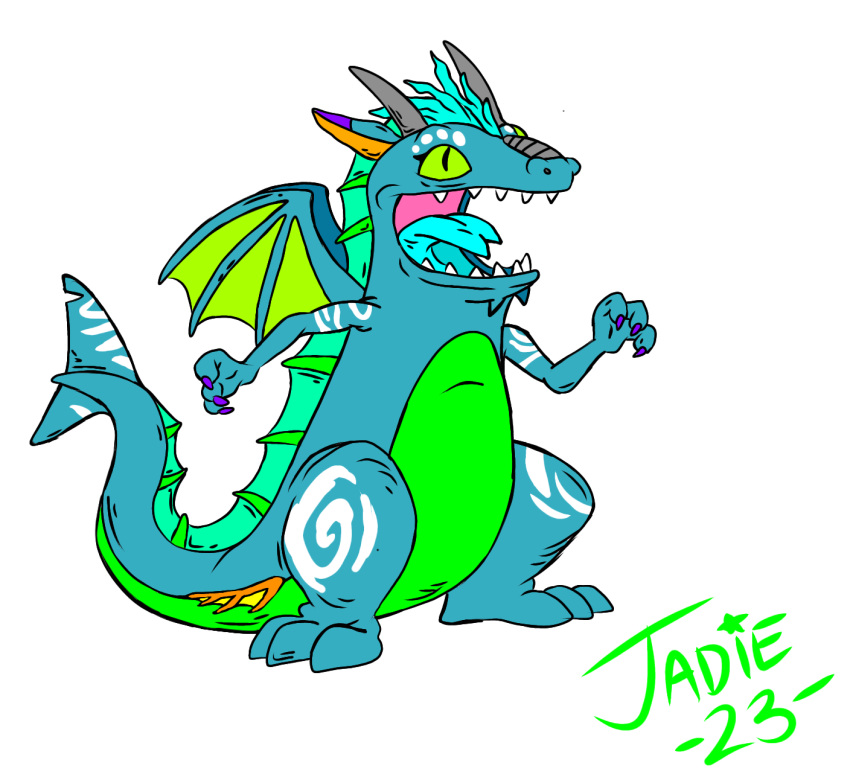 anthro bombastic dragon female hi_res jackalbaby nickelodeon opal reptar rugrats solo