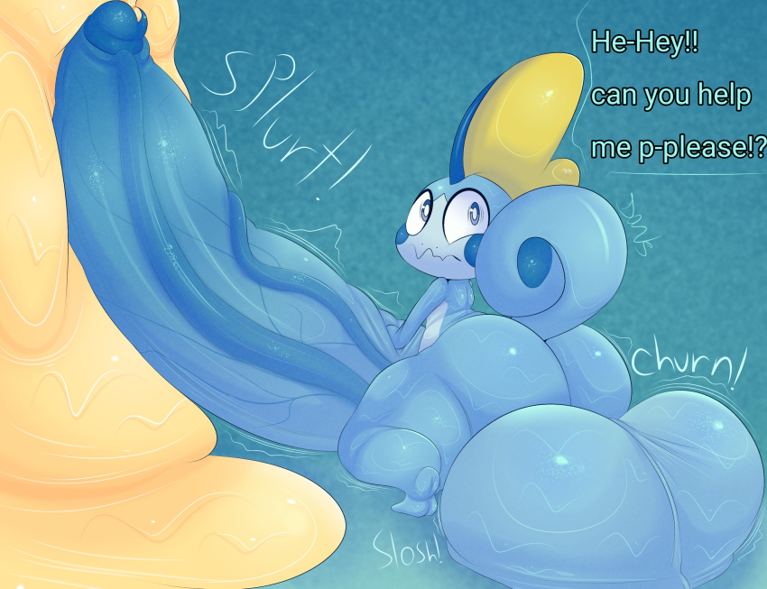 anthro asking asking_viewer ass_up balls big_balls big_butt big_penis blue_balls blue_body blue_eyes blue_glans blue_penis blue_skin bodily_fluids butt chameleon churn cum cumshot dialogue ejaculation excessive_cum excessive_genital_fluids excessive_sweat feet generation_8_pokemon genital_fluids genitals glans hi_res huge_balls huge_butt huge_penis humanoid_genitalia humanoid_penis hyper hyper_balls hyper_genitalia hyper_penis lizard looking_back male multicolored_body nintendo nude penis plushtrapboyuwu pokemon pokemon_(species) pokemorph raised_tail reptile scalie simple_background slosh sloshing_balls small_but_hung sobble solo speech_bubble sweat sweatdrop sweaty_balls sweaty_butt sweaty_feet sweaty_genitalia sweaty_legs sweaty_thighs tail teapot teapot_(body_type) text thick_thighs throbbing_balls throbbing_penis twitching twitching_pussy two_tone_body vein veiny_penis wet white_body wide_hips young