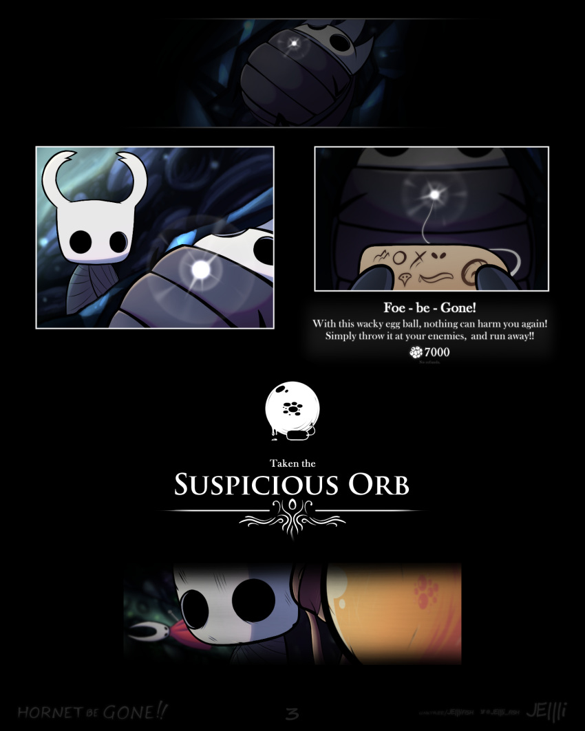 2023 4:5 arthropod blurred_background clothing comic corpse detailed_background digital_drawing_(artwork) digital_media_(artwork) duo english_text female hi_res hollow_knight hornet_(hollow_knight) humanoid jellli label lying male on_back orb plant red_cloak red_clothing rock shaded team_cherry text the_knight_(hollow_knight) vessel_(species)