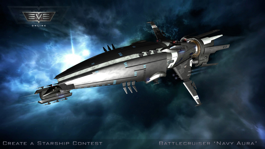 3d battlecruiser_(eve_online) blue_background blue_theme cannon cloud commentary concept_art copyright_name energy_cannon eve_online federation_navy_(eve_online) flying gallente_federation_(eve_online) glowing highres logo military_vehicle navy_faction_(eve_online) nebula original outdoors realistic rene-jansen science_fiction sky space spacecraft star_(sky) starry_sky turret vehicle_focus