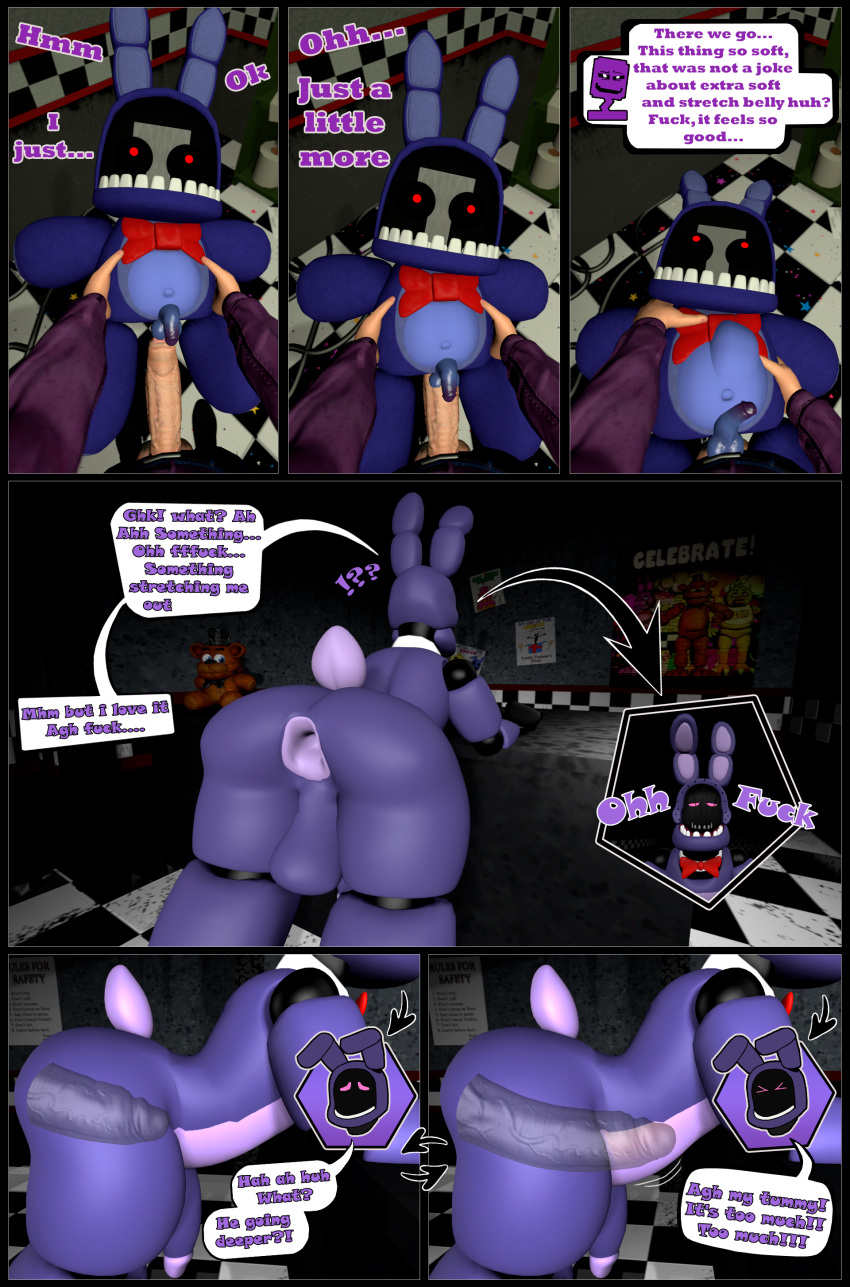 2d_(artwork) 3d_(artwork) abdominal_bulge absurd_res anal anal_penetration animatronic anthro anus balls belly bow_tie butt comic digital_media_(artwork) duo english_text erection five_nights_at_freddy's five_nights_at_freddy's_2 genitals hi_res lagomorph leporid machine male male/male male_penetrated male_penetrating male_penetrating_male mammal nsg_editor nude penetration penis plushie plushophilia rabbit robot scottgames sex solo source_filmmaker text voodoo voodoo_doll voodoo_penetration voodoo_sex withered_bonnie_(fnaf)
