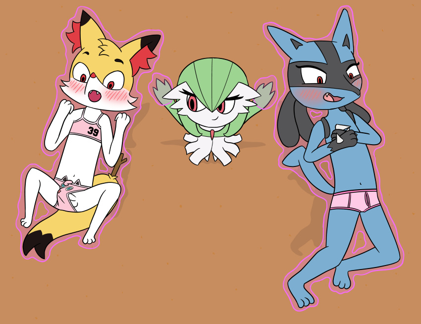 13:10 2023 absurd_res alternate_costume assisted_exposure balls bare_shoulders biped black_body blue_body blush bra braixen briefs clothed clothing clothing_swap colored_edge_bra colored_edge_panties colored_seam_underwear covering covering_chest covering_self crossdressing crystal_(pazymomo) digital_drawing_(artwork) digital_media_(artwork) dipstick_ears dipstick_tail embarrassed erection erection_under_clothing exposed_bra exposed_panties exposed_underwear face_panties face_underwear fangs female flame_(pazymomo) flat_colors forced forced_exposure full-length_portrait fur gardevoir generation_3_pokemon generation_4_pokemon generation_6_pokemon genitals green_body group head_markings hi_res humiliation levitating levitation looking_at_another looking_down lucario magic magic_aura magic_user male markings multicolored_ears navel nintendo open_mouth outside panties partially_clothed paws pazymomo penis penis_base penis_in_panties pink_bra pink_briefs pink_clothing pink_panties pink_underwear pokemon pokemon_(species) portrait raised_arms red_eyes restrained restrained_by_magic smile smirk spikes spikes_(anatomy) standing stick stick_in_tail tail tail_markings teeth tenting text text_on_bra text_on_clothing text_on_underwear training_bra trio underwear underwear_only underwear_swap vernale_(pazymomo) viewed_from_above white_body white_fur yellow_body yellow_fur