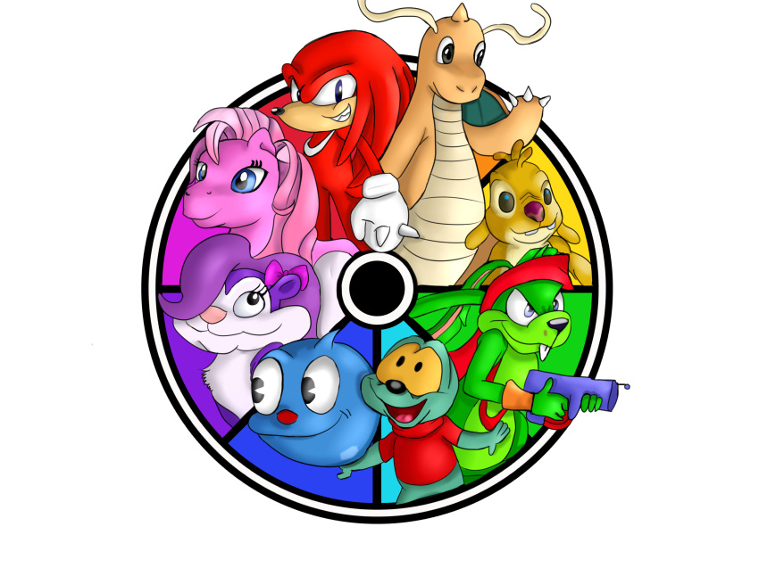 alien alpha_channel bandanna chip_'n_dale_rescue_rangers color_wheel color_wheel_challenge cuphead_(game) disney dragonite epic_games experiment_(lilo_and_stitch) female fifi_la_fume friendship_is_magic generation_1_pokemon goopy_le_grande group gun hasbro hi_res jazz_jackrabbit jazz_jackrabbit_(series) jbond kerchief knuckles_the_echidna lagomorph leporid lilo_and_stitch looney_tunes male mammal mephitid my_little_pony my_little_pony_(2003) nintendo open_mouth pinkie_pie_(mlp) pokemon pokemon_(species) rabbit ranged_weapon reuben_(lilo_and_stitch) sega skunk smile sonic_the_hedgehog_(series) tiny_toon_adventures warner_brothers weapon zipper_(cdrr)