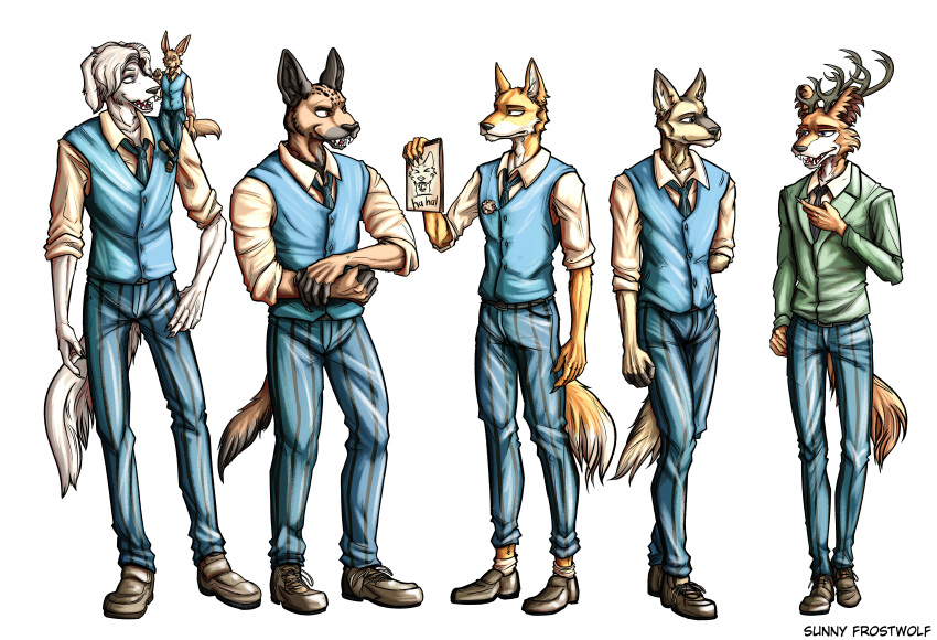 absurd_res anthro artist beastars canid canine canis clothing coyote deaf domestic_dog drawing english_text fan_character fennec fox gil_(greatlizardwizard) group herding_dog hi_res hybrid hyena ibuki_ii_(greatlizardwizard) jiro_(greatlizardwizard) katsu_(greatlizardwizard) lucas_(greatlizardwizard) male mammal muscular muscular_anthro muscular_male mute old_english_sheepdog pastoral_dog roommate school_uniform sheepdog simon_(greatlizardwizard) spotted_hyena student sunny_frostwolf text tibetan_sand_fox uniform