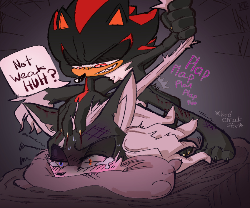 anal anal_penetration annoyed anthro bed bite bite_mark bites blood blush bodily_fluids bruised canid canine canis claws crying duo eulipotyphlan forced forceful furniture hair hedgehog heterochromia holding_down holding_head infinite_(sonic) infinitethejackal insult jackal klonoaking long_hair lying male male/male male_duo mammal nude on_bed on_front pain penetration questionable_consent rape rough_sex sadism scratch scratches scratching sega sex shadfinite shadow shadow_the_hedgehog shaking sonic_forces sonic_the_hedgehog_(series) sweat tail tears under_covers upset wounded