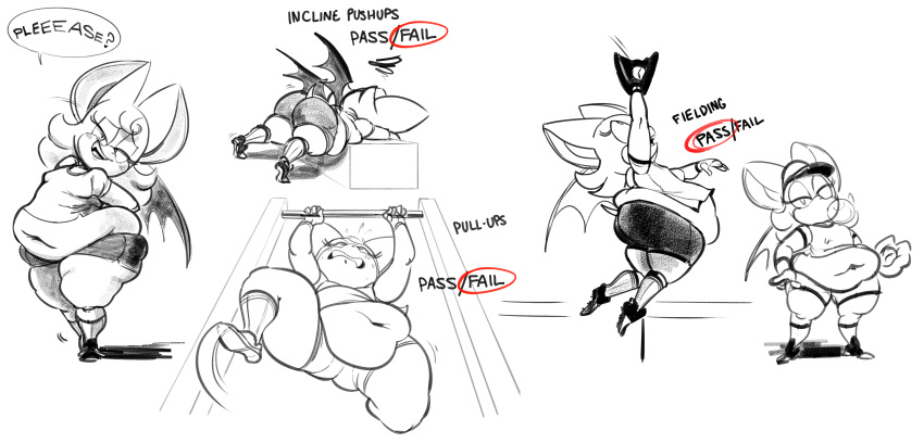 absurd_res anthro bat big_butt butt child female hi_res huge_belly huge_butt mammal overweight rouge_the_bat sega solo sonic_the_hedgehog_(series) thick_thighs ultrahand young
