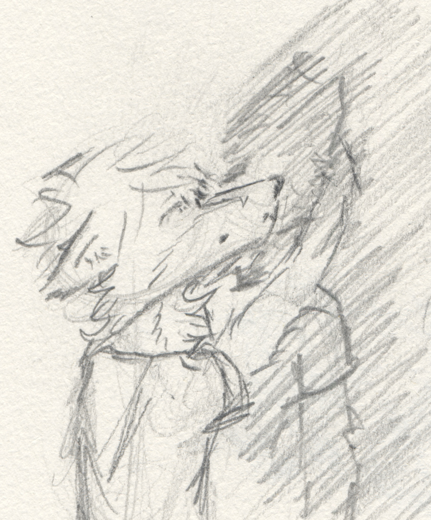 absurd_res anthro canid canine canis embrace hi_res hug male mammal sad wolf