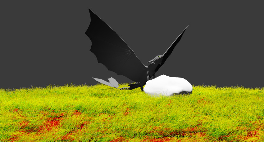 3d_(artwork) ambiguous_gender black_body claws digital_media_(artwork) dragon dreamworks english_text feral green_eyes hi_res how_to_train_your_dragon looking_at_viewer membrane_(anatomy) membranous_wings night_fury scalie solo spread_wings tail text toothless western_dragon whymethoo wings