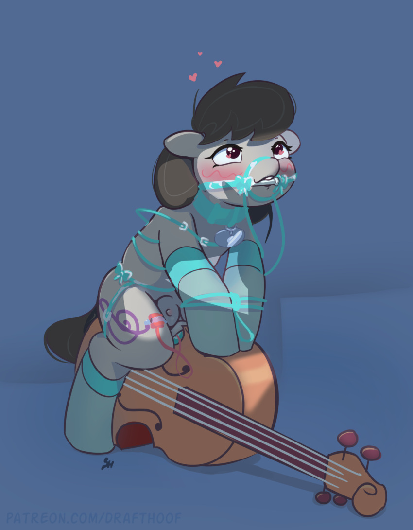 bdsm bondage bound bowed_string_instrument bridle cello dildo dildo_sitting drafthoof female feral friendship_is_magic hasbro hi_res musical_instrument my_little_pony octavia_(mlp) penetration sex_toy solo string_instrument